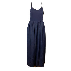 NWT Michel Laperle Dress Womens Sz 6 Navy Blue Cross Back‎ Maxi Formal Gown
